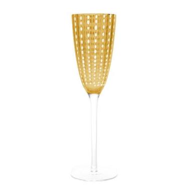 Imagem de Taça para Espumante Champanhe de Vidro Orquídea Âmbar 200ml Wolff