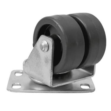 Imagem de Rodízio nylon com placa giratoria rodas duplas até 125kg - P&J