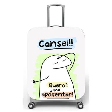 Imagem de Capa para mala de viagem M, medidas max C40x A59 x P27cm Flork cansei 