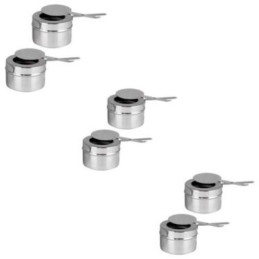 Imagem de 6 Fogareiros Acendedor Espiriteira em Aço Inox p Rechaud - Ipe Cozinha