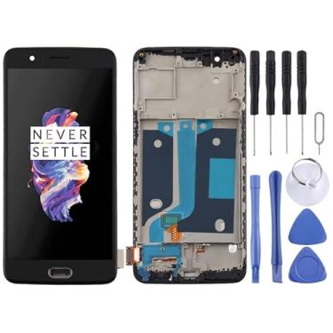 Imagem de For OnePlus 5 A5000 TFT Material LCD Screen and Digitizer Full Assembly with Frame