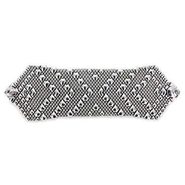 Imagem de SG Liquid Metal Pulseira de prata antiga B108-AS por Sergio Gutierrez, One Size, Metal