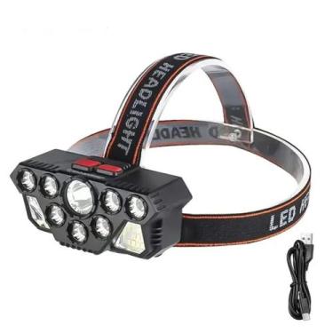 Imagem de Lanterna De Cabeça Gold Sports Holofote Pro Recarregável 4 Model Bater