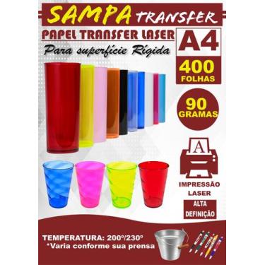 Imagem de Papel transfer laser 90 gramas a4 400 folhas - Sampatransfer