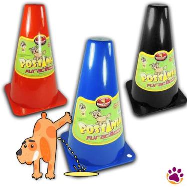 Imagem de Cone Para Cachorro Fazer Xixi Postinho Higiênico - Furacão Pet, Vermel