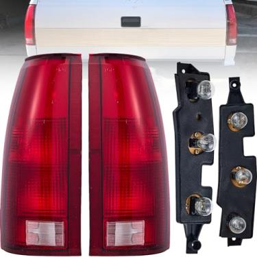 Imagem de Luzes traseiras adequadas para Chevrolet GMC 88-00 C/K 92-99 Suburban 92-00 Yukon 92-94 Blazer 95-00 Tahoe】[GM2800104 5977867 GM2801104 5977868] Par com lâmpadas e placa de circuito