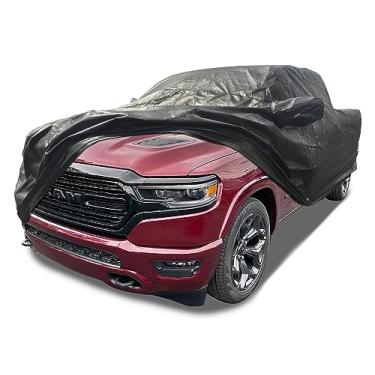 Imagem de CarsCover personalizado para Dodge Ram 1500 2019-2023 cabine dupla cabine quádrupla 1,7 m cama curta cama curta Xtrashield capa de carro caminhão preto