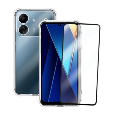 Imagem de Capa Capinha Case Anti Impacto e Película Vidro 3D Compatível Com Poco C65 e 13C