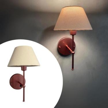 Imagem de Arandela De Parede Com Interruptor Com Cúpula Ref 16 - Rose Gold com B