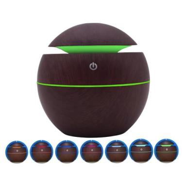 Imagem de Difusor de Aromas Elétrico Ultrassônico 7 Cores Aroma Terapia 130ML - 