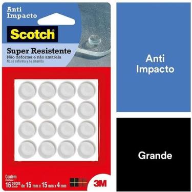 Imagem de Protetor ANTI-IMPACTO 3M SCOTCH Redondo Grande 16 Unidades