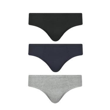 Imagem de Kit com 3 cuecas slip selene 11910-001, EG, Preto