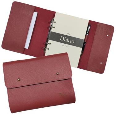 Imagem de Agenda Meu Diário 183-R Personalizada Raffai Couros, Vermelho