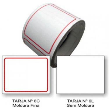 Imagem de Etiqueta Adesiva de Preço 35x45mm Com Tarja Nº 6C Rolo 500 - DC Automa