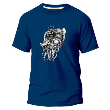 Imagem de Camiseta Algodão Premium Lisa Estampa Digital Cavalo Heroi   - NoBrand