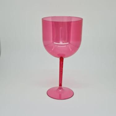 Imagem de kit 30 Taças Gin cristal coloridas 550ml - Deluma, Vermelho Translúcid