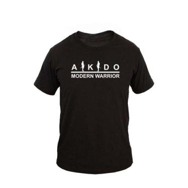 Imagem de Camiseta Masculina Casual Algodão Manga Curta Aikidô Modern - Ragor, G