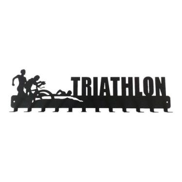 Imagem de Porta Medalhas Para Paredes Modalidade Triathlon - Base Soluções