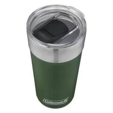 Imagem de Copo termico coleman - 600ml - verde - gravado a laser, Verde, 01