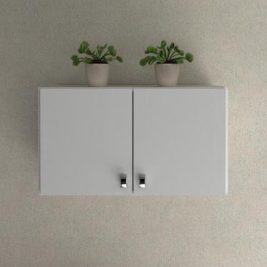 Imagem de Armário Aéreo para Área de Serviço 63x36cm Branco Tecno Mobili, Branco