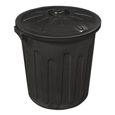 Imagem de Lixeira Com Tampa 30 Litros Preta Arqplast