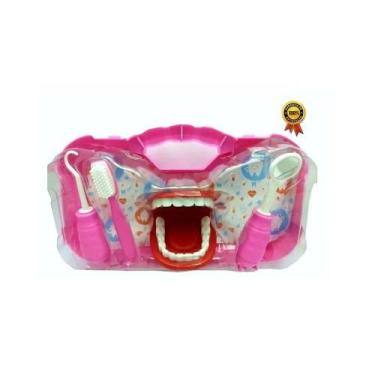 Imagem de Brinquedo Maleta Kit Dentista 5 Peças - Rosa - Poki Toys