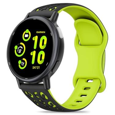 Imagem de Pulseiras gravadas compatíveis com Garmin Forerunner 165/55/Vivoactive 5/6/3/Venu Sq 2/Sq, pulseira de relógio de silicone macio de 20 mm com estampa de leopardo pulseira boho feminina luxuosa