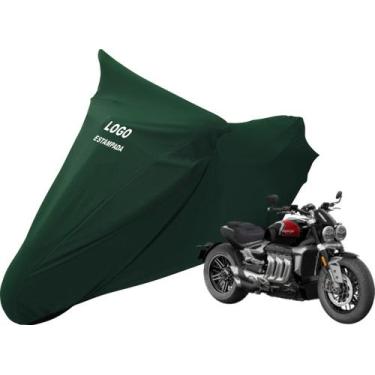 Imagem de Capa Para Motocicleta Triumph Rocket 3 R Não Risca Pintura - Mz, Verde