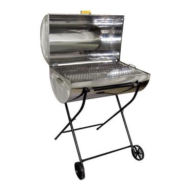 Imagem de Churrasqueira Brasão Grill Inox Grelha Carrinho 102X70X40Cm