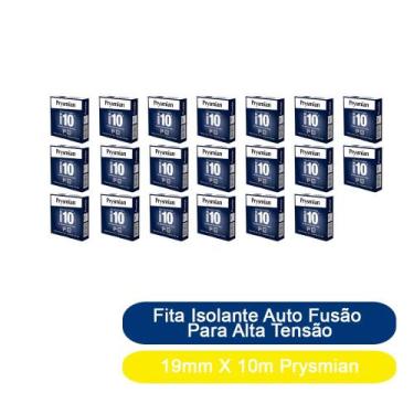 Imagem de Kit 20 Fita Isolante Auto Fusão Para Alta Tensão 19mm X 10m Prysmian