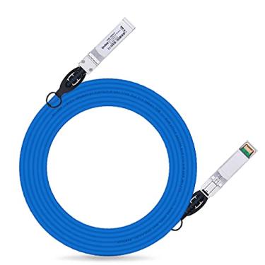 Imagem de ipolex Cabo colorido SFP+ Twinax 10G, cabo passivo de cobre (DAC) de conexão direta em azul, 3 m, para Cisco SFP-H10GB-CU3M, Meraki, Ubiquiti, Mikrotik, Intel, Fortinet, Netgear, D-Link, Supermicro