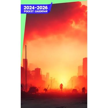 Imagem de Pocket Calendar 2024-2026 With Moon Phase: Three-Year Monthly Planner for Purse, 36 Months from January 2024 to December 2026 | Editorial ... | Mutated zombies | Post-apocalyptic world