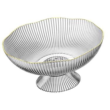 Imagem de Prato de Frutas Com Pés de Plástico Com Base Removível Com Furo de Drenagem e Design Transparente para Casa e Escritório (Transparente)