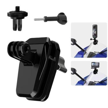 Imagem de Acessórios de montagem de grampo de para-brisa de motocicleta para motocicleta Insta360 X4 X3 X2 Ace Pro One R RS GO 2 3, compatível com Go Pro Hero13 12 11 e DJI OSMO Action 4 3 2 Câmera de ação