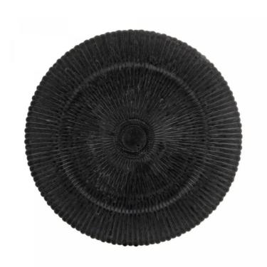 Imagem de Sousplat Onix Preto de Plástico 33cm 1306 Lyor