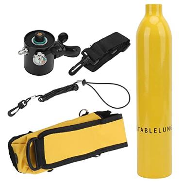 Imagem de 0,5L Scuba Oxygen Cylinder, Respiro Subaquático para Mergulhar Com Saco de Armazenamento de Válvula Respiratória Equipamento de Mergulho Portátil de Mergulho (Cilindro de