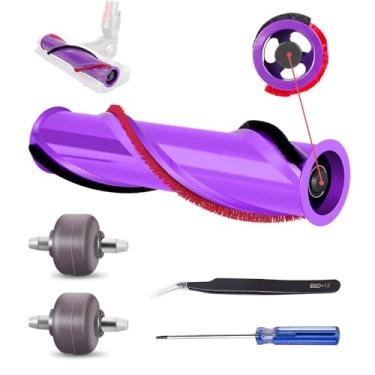 Imagem de ACCTDLF Kit de substituição de rodas e escovas de rolo para Dyson V10 SV12 Aspirador de pó Motorhead, para cabeça de motor de acionamento direto de 50W que tem 3 Hongs no eixo de transmissão,