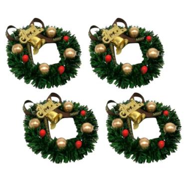 Imagem de 4 Pcs Guirlanda De Natal Decoração De Guirlanda De Bola De Natal Coroa De Flores Decoração Pendurada De Natal Pequenos Anéis De Vela Guirlanda De Velas Videiras Plástico Outono