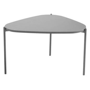 Imagem de Mesa de Centro Orgânica Artesano 59 cm (Largura) em MDP Nero (Preto) e Pés em Aço Preto