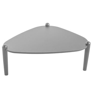 Imagem de Mesa de Centro Orgânica Artesano 85 cm (Largura) em MDP Nero (Preto) e Pés em Madeira Maciça