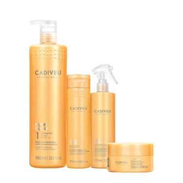 Imagem de Kit Cadiveu Professional Nutri Glow Shampoo G Condicionador Máscara e Leave-in P (4 produtos)