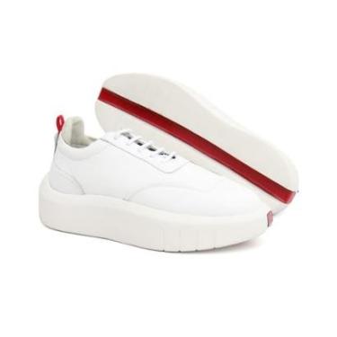 Imagem de Tênis Casual confort Masculino em couro Fly Premium Cor:;Gênero:Masculino;Tamanho:40-Masculino