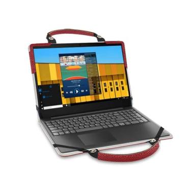 Imagem de Capa para laptop Lenovo Thinkbook 14s Yoga Gen 1/ThinkBook 14s Yoga Gen 2/ThinkBook 14s Yoga Gen 3 com bolsa portátil com alça de bolsa, vermelha