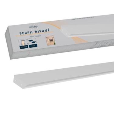 Imagem de Perfil Led Barra Risque Stylus 75x25mm 2 Metros Sobrepor Branco Em Alu