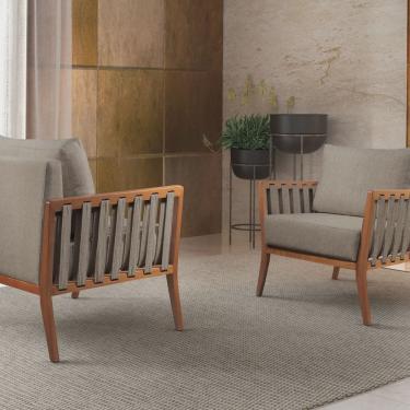 Imagem de Poltrona Decorativa Madeira Maciça Helena