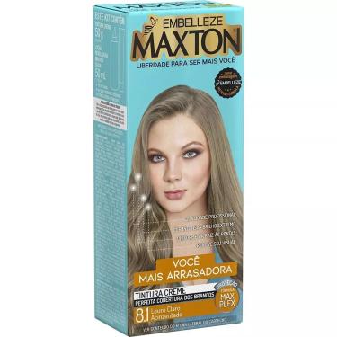 Imagem de Tinta de Cabelo Maxton Louro Claro Acizentado 8.1 Eco