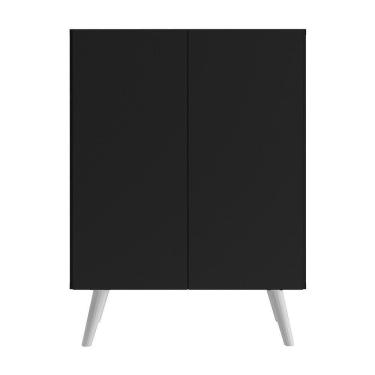 Imagem de Gabinete Banheiro 2 Portas Retrô 63cm Multimóveis Preto