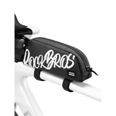 Imagem de ROCKBROS Bolsa de bicicleta de tubo superior, bolsa leve para quadro de bicicleta, bolsa de armazenamento de bicicleta de instalação rápida, bolsa pequena de acessórios de bicicleta para MTB