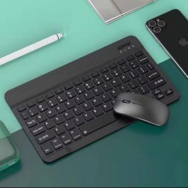 Imagem de Conjunto Teclado E Mouse Bluetooth Portátil 10 Polegadas - PRETO