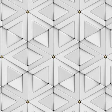 Imagem de Papel Parede 3D Losango Cinza Geometrico Adesivo Decorativo